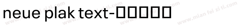 neue plak text字体转换